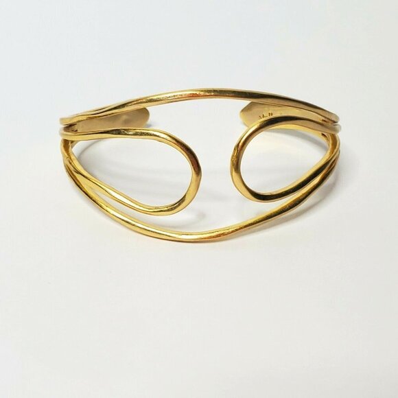 Stella & Dot Women's Cuff Bracelet Adjustable Gold Toned - Picture 1 of 5